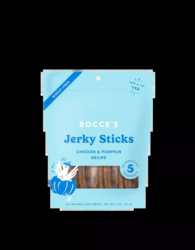 Bocce's Jerky Sticks - Chicken & Pumpkin Recipe 4oz