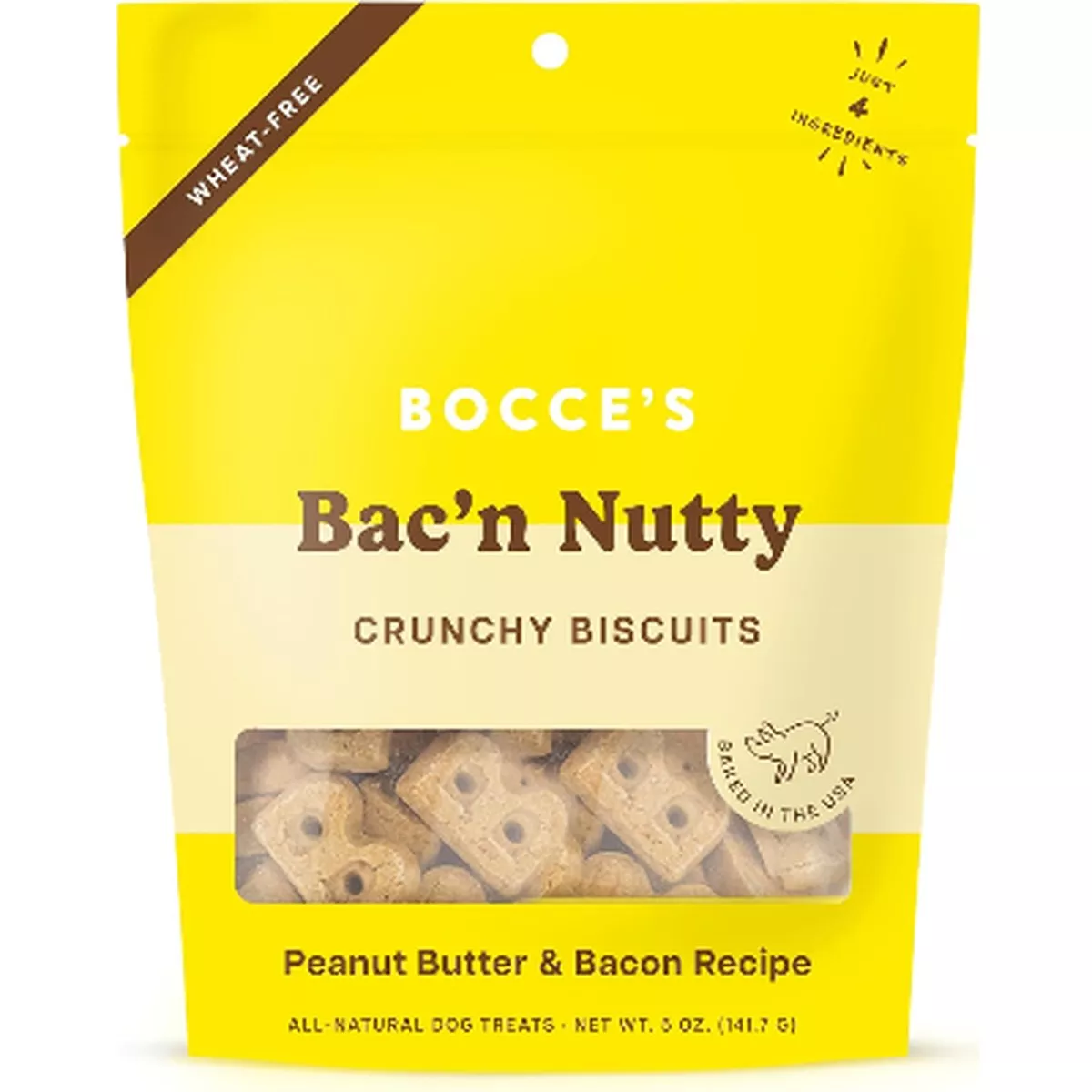 Bocces Bakery Bacn Nutty Crunchy Biscuits Dog Treats