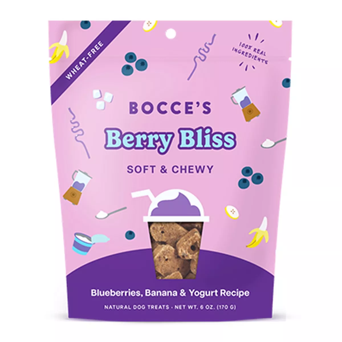 Bocces Bakery Berry Bliss Soft & Chewy Dog Treats