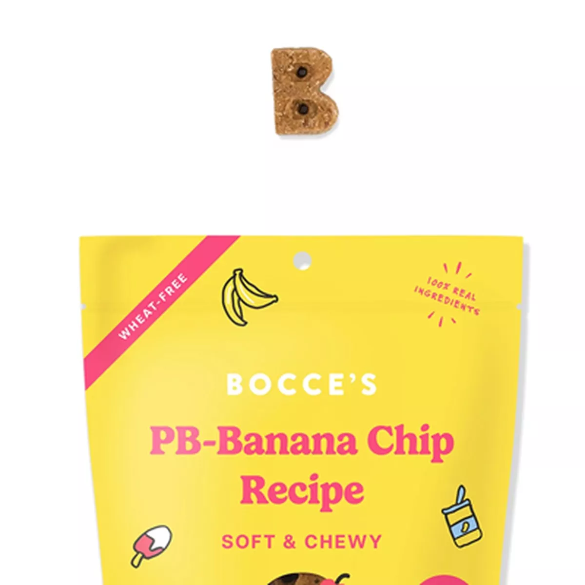 Bocces Bakery PB-Banana Chip Soft & Chewy Dog Treats