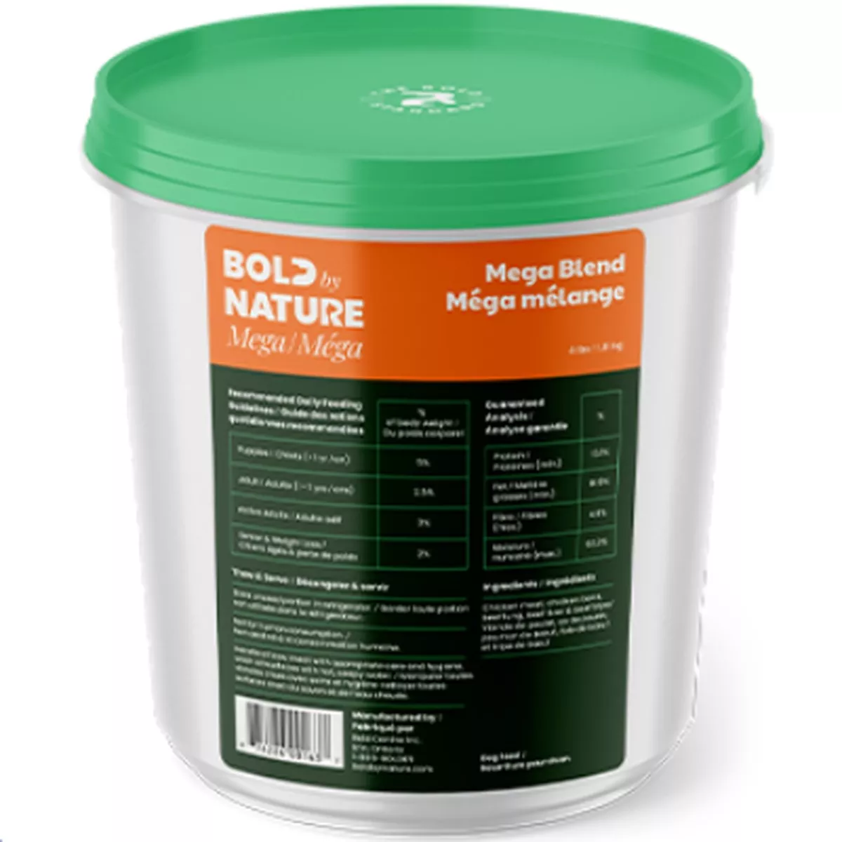 Bold By Nature Mega Blend Frozen Raw Dog Food LOCAL DELIVERY ONLY