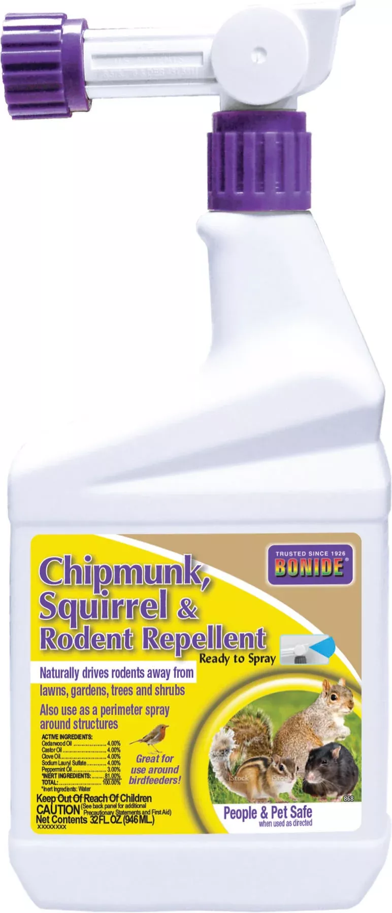 Bonide Chipmunk Squirrel Rodent Repellent Rts