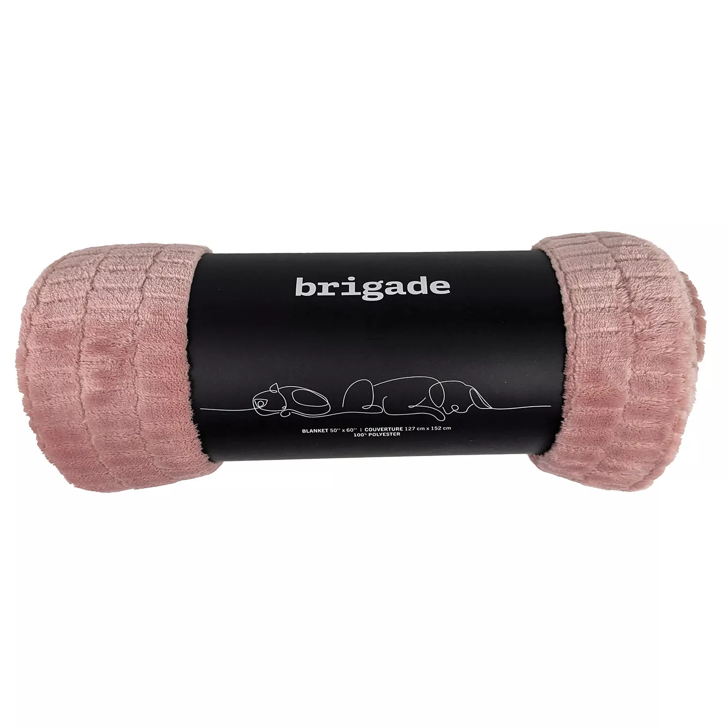Brigade, Textured Polar Fleece Blanket - Pale Mauve