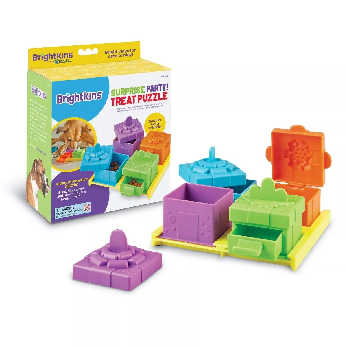Brightkins Surprise Party Treat Puzzle Dog Toy