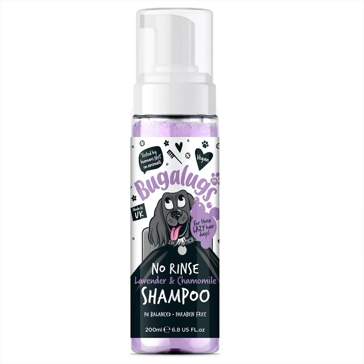 Bugalugs No Rinse Shampoo Lavender & Chamomile 200ml