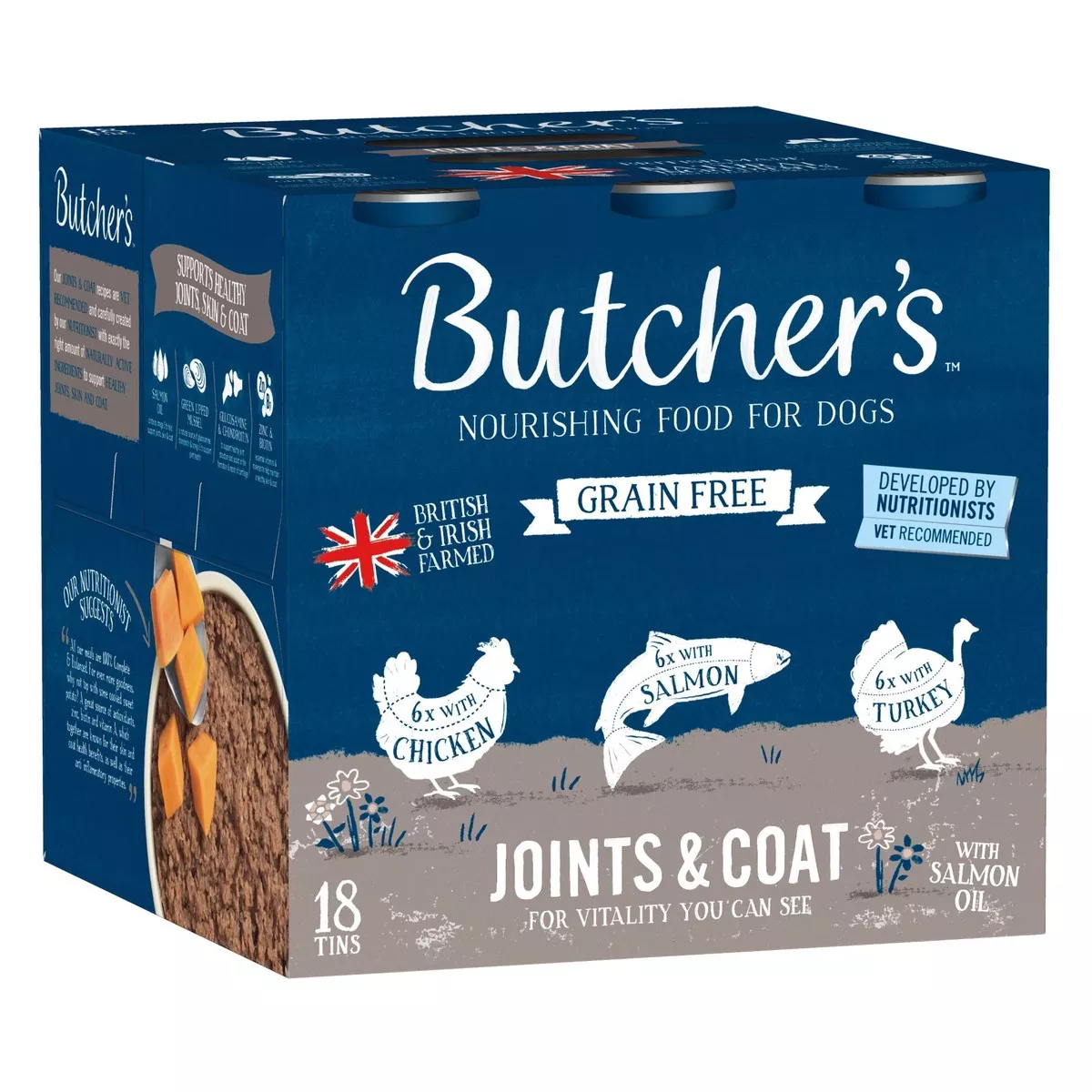 Butcher's Joints & Coat Dog Food Cans 18 x 390g