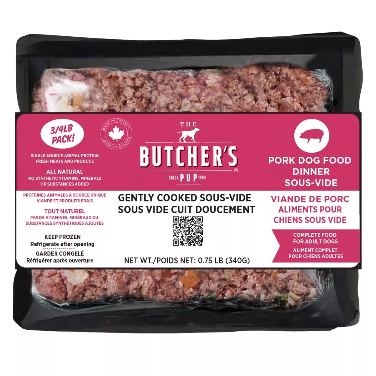 The Butcher's Pup Frozen Dinner for Dogs - Pork