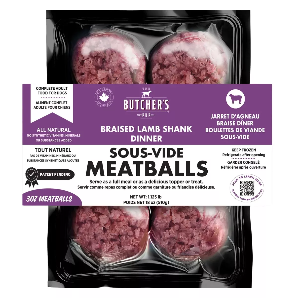 The Butcher's Pup Frozen Meatballs - Braise Lamb Shank