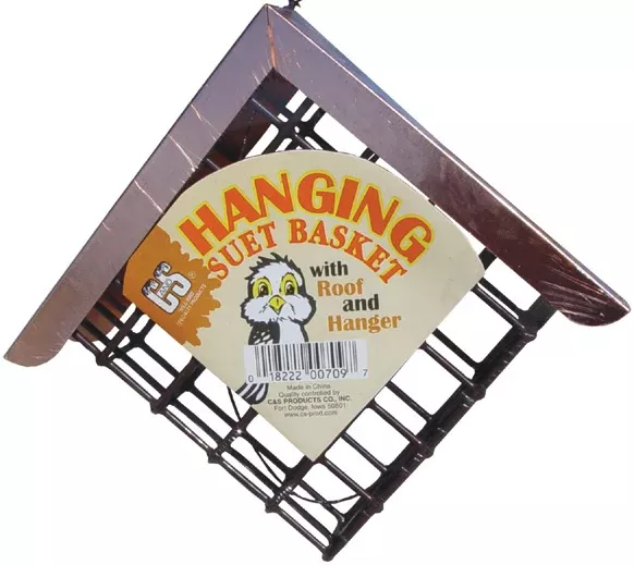 C&S Hanging Suet Basket W/Roof