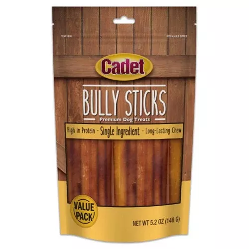 Cadet, Bully Sticks Dog Treats, 1 Count (5.2 Oz Value Pack)