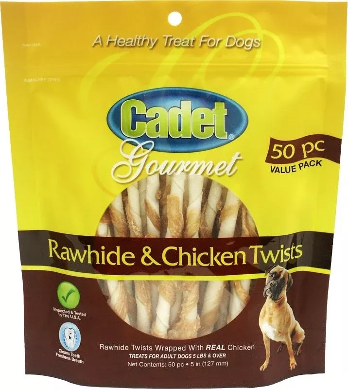 Cadet Gourmet Rawhide / Chicken Twist Sticks-50