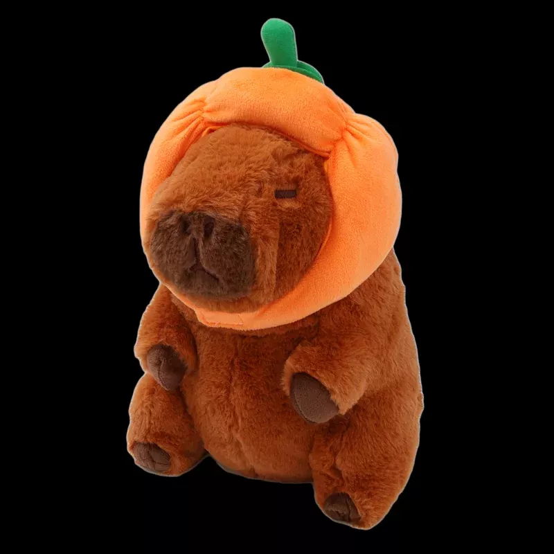 Capybara with Pumpkin Hat 11"