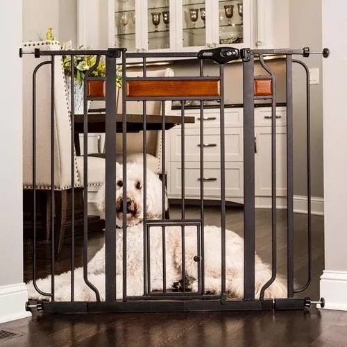 Carlson Pet Design Paw Extra tall Gate with Pet Door