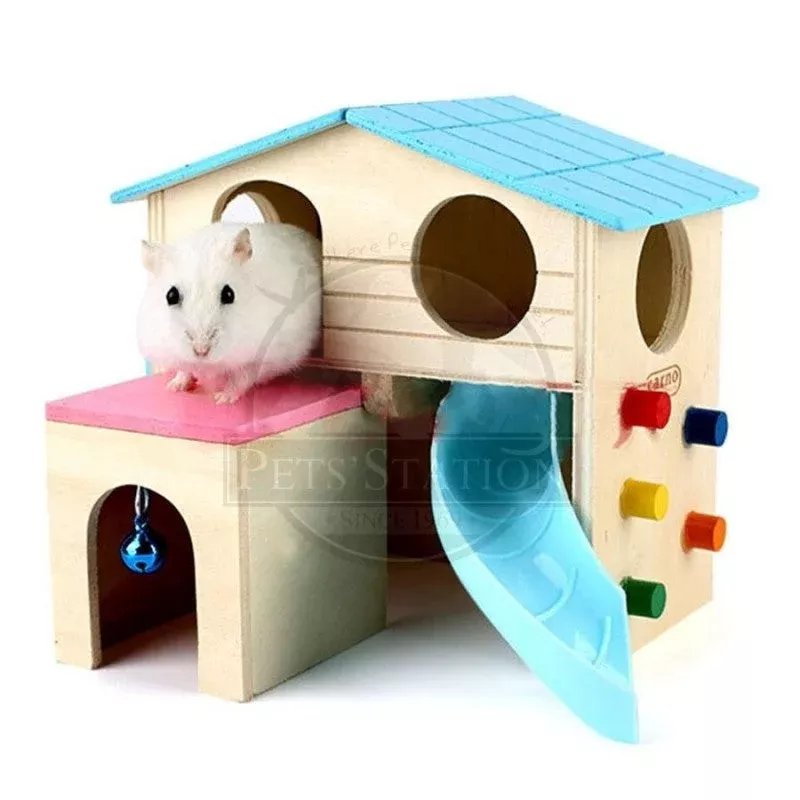 Carno Hamster House With Slide – Rj512 (Assorted Colours)