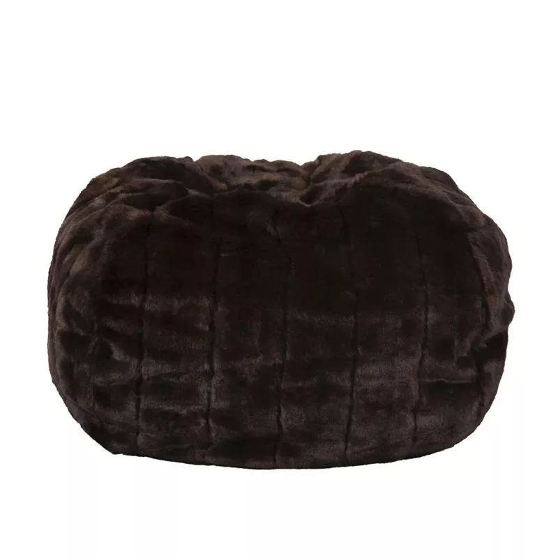 Carolina Pet Brown Mink Faux Fur Puff Ball Bed