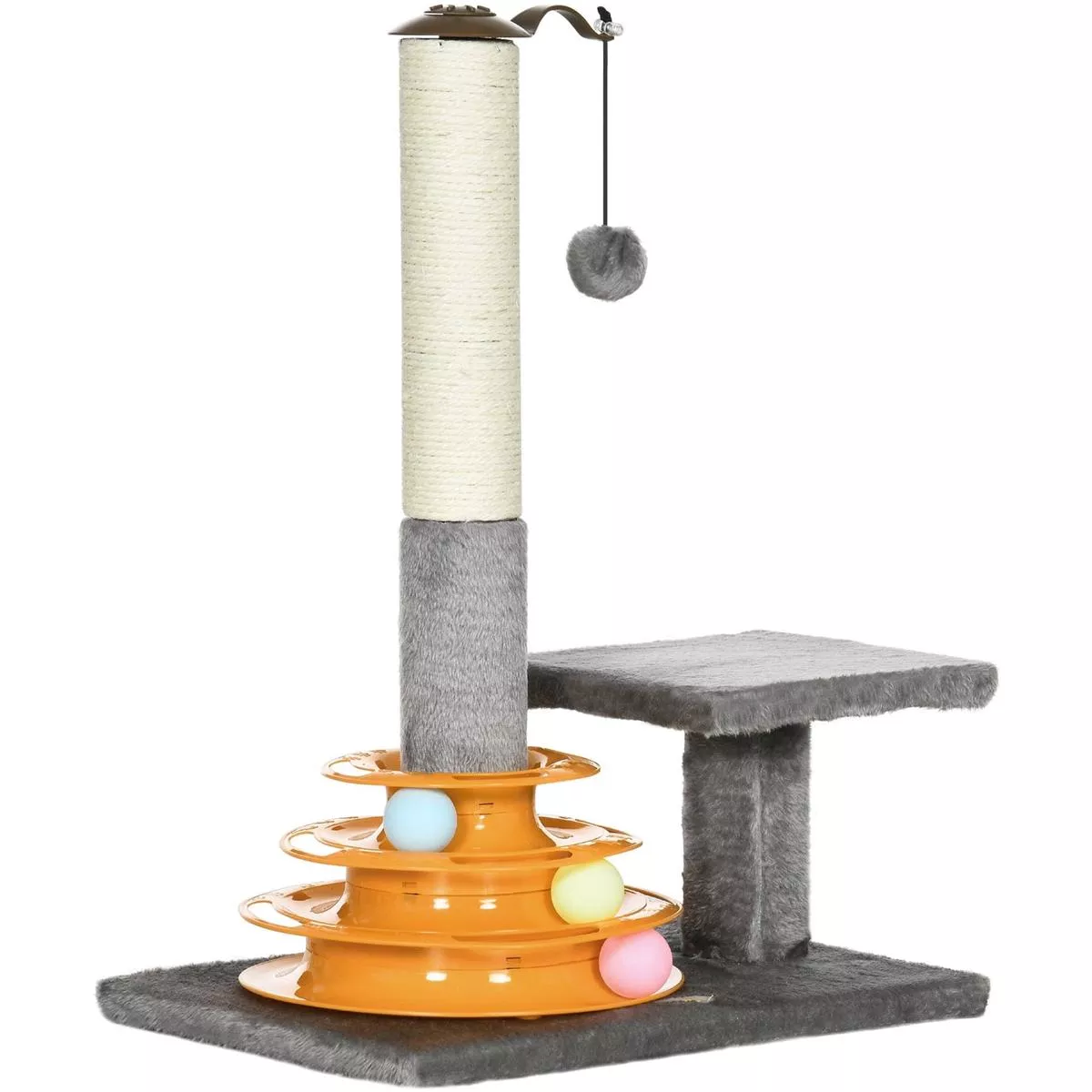 Cat Activity Centre with Sisal Scratching Post to Protect Furniture Grey
