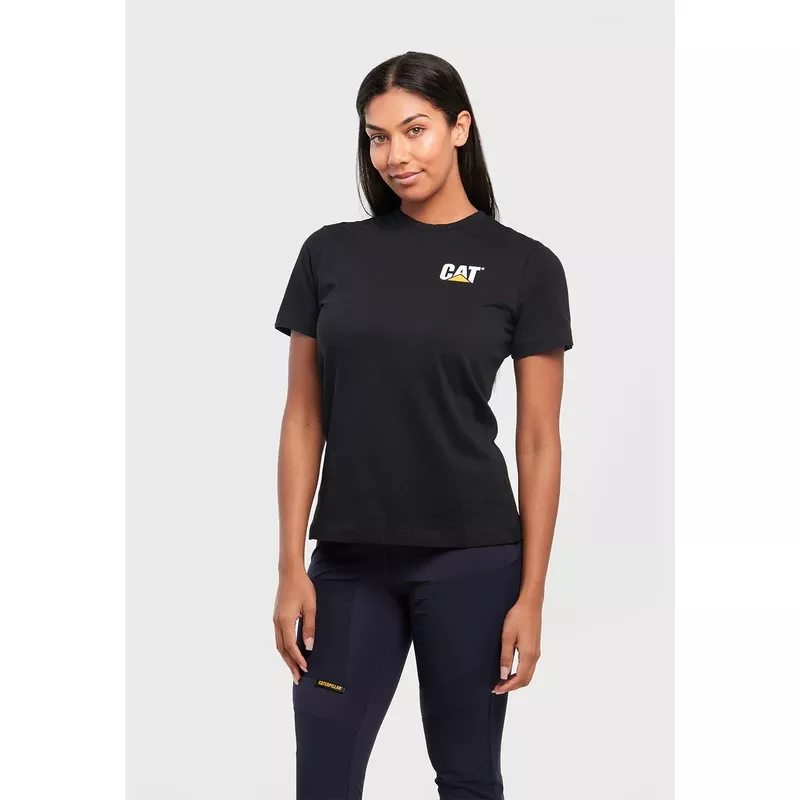 CAT Womens Trademark Tee Black