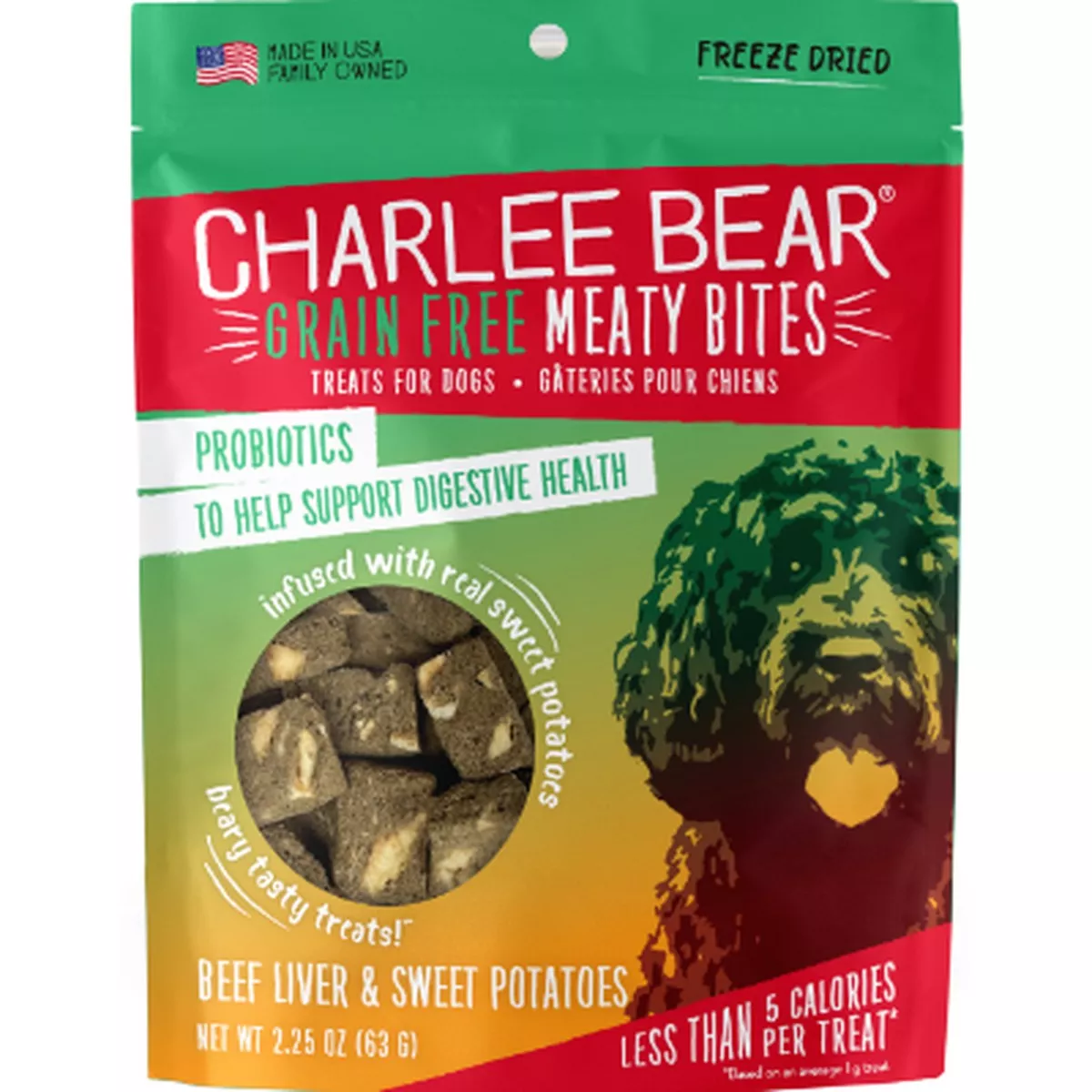 Charlee Bear Meaty Bites Beef Liver & Sweet Potato Dog Treats