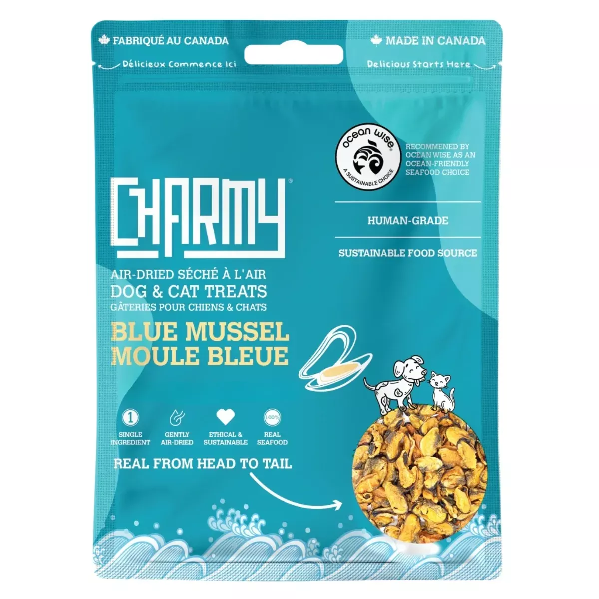 Charmy Air-Dried Treats for Pets - Blue Mussel