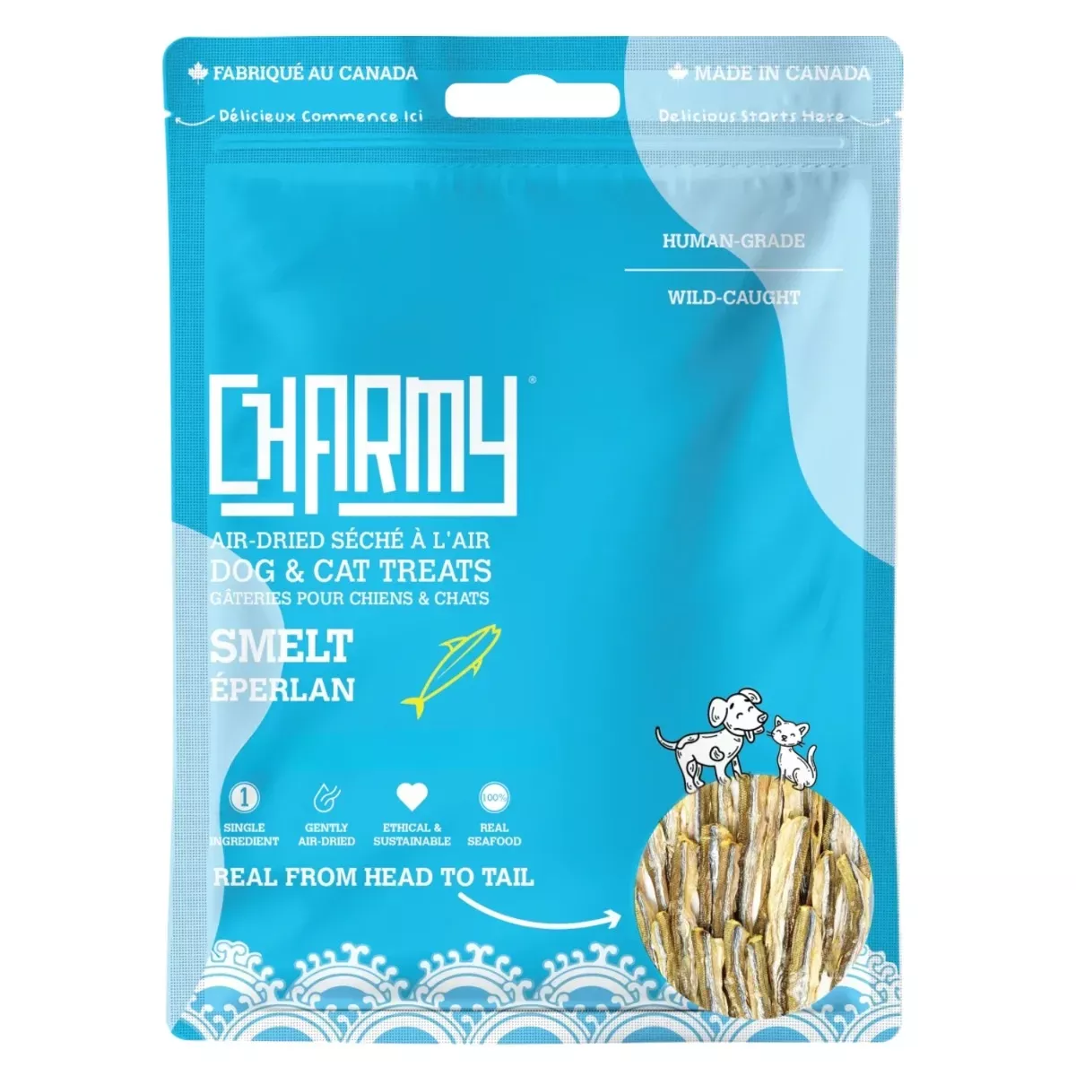 Charmy Air-Dried Treats for Pets - Lake Smelt