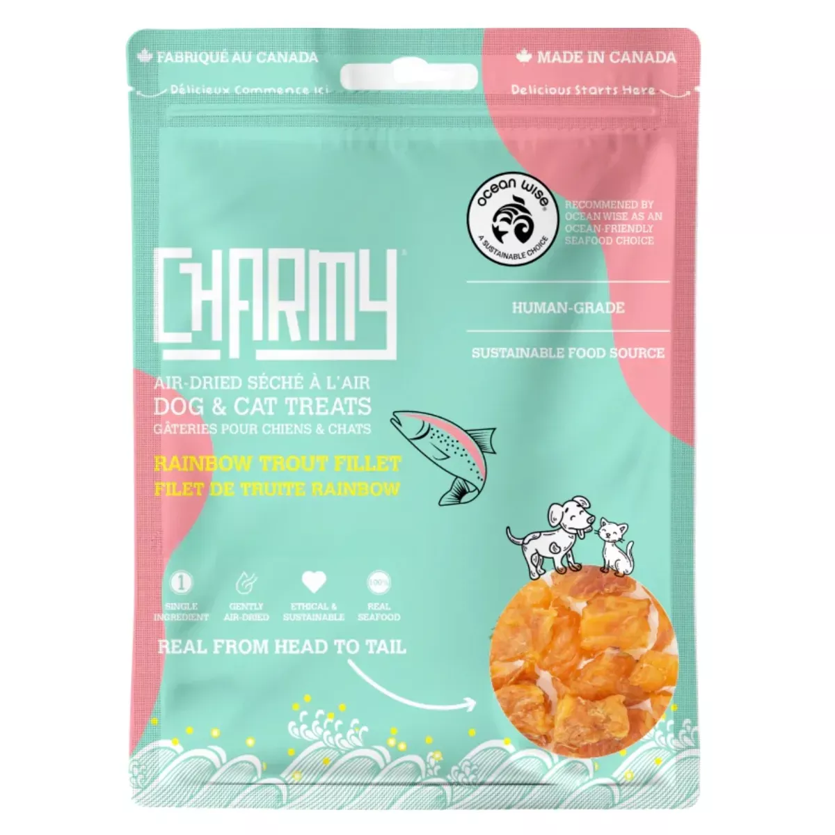 Charmy Air-Dried Treats for Pets - Rainbow Trout Fillet