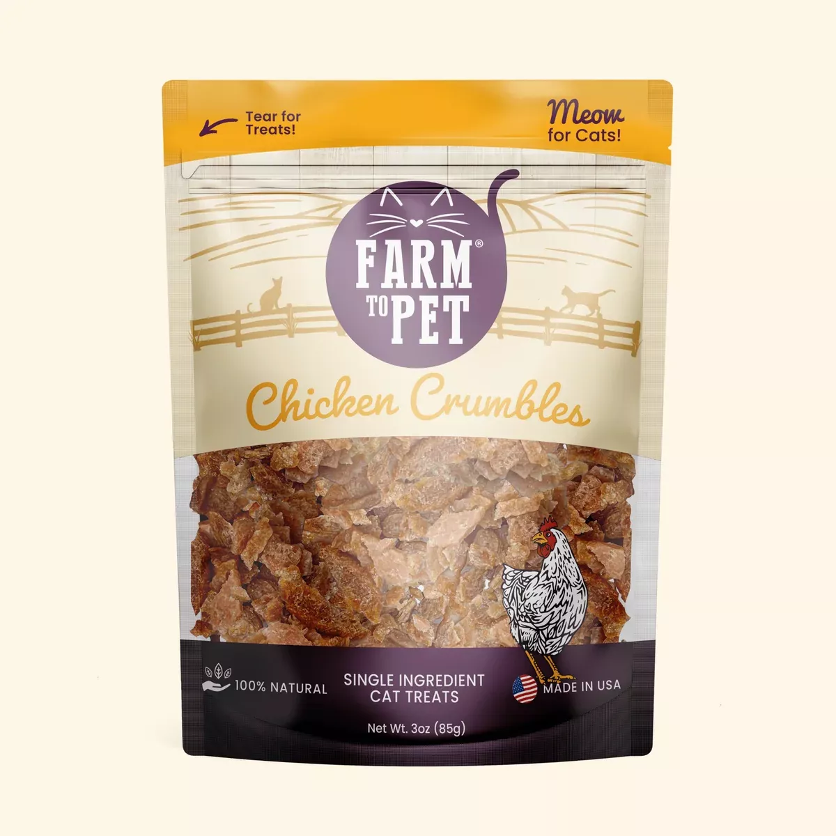 Chicken Crumbles Cat Treats | Single-Ingredient Treats for Cats