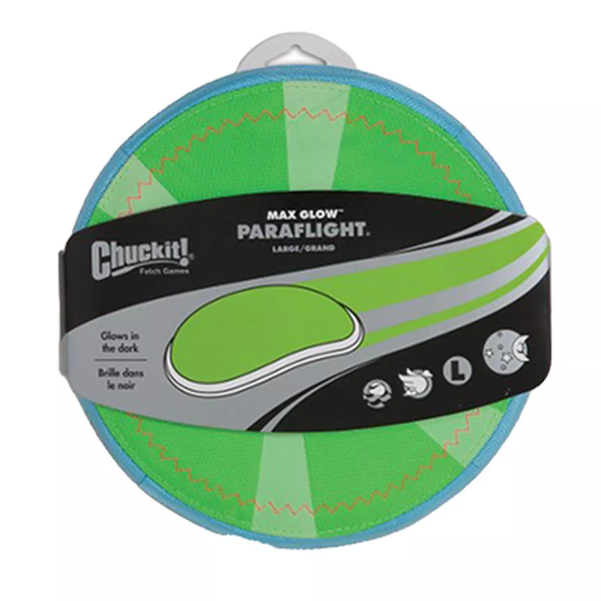 Chuck It Max Glow Paraflight Dog Toy