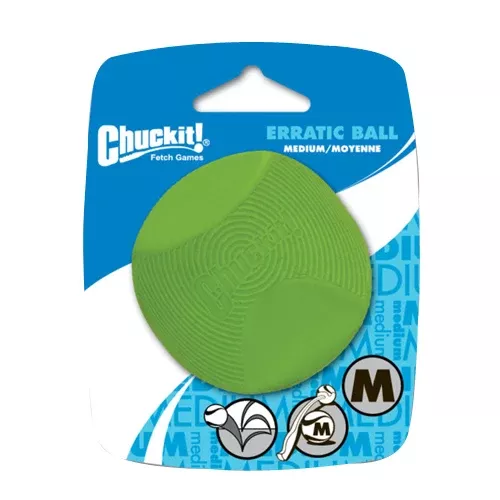 Chuckit!, Chuckit! Erratic Dog Toy Ball, Green, 1 Each/Medium