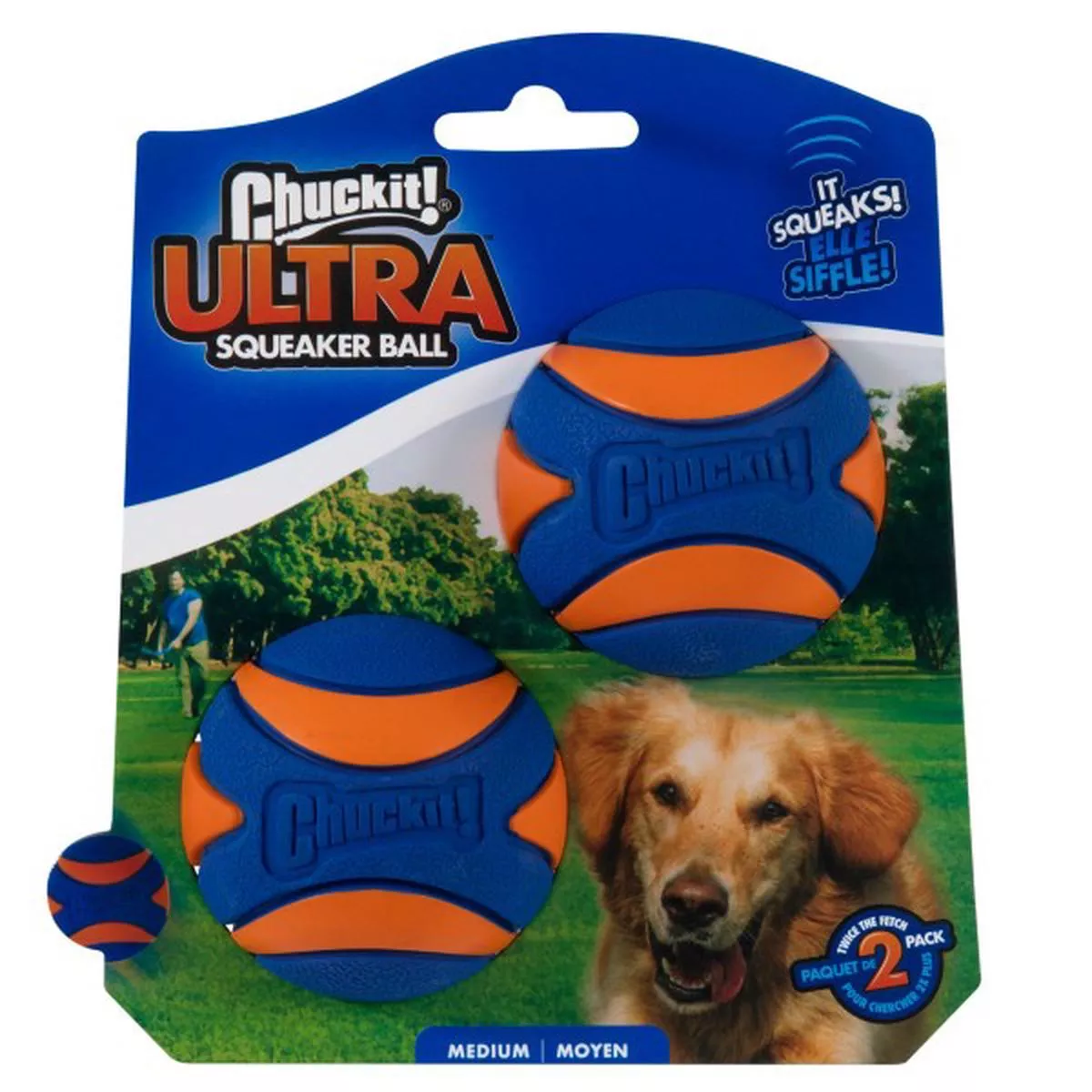Chuckit! Ultra Squeaker Ball 2 Pack – Small