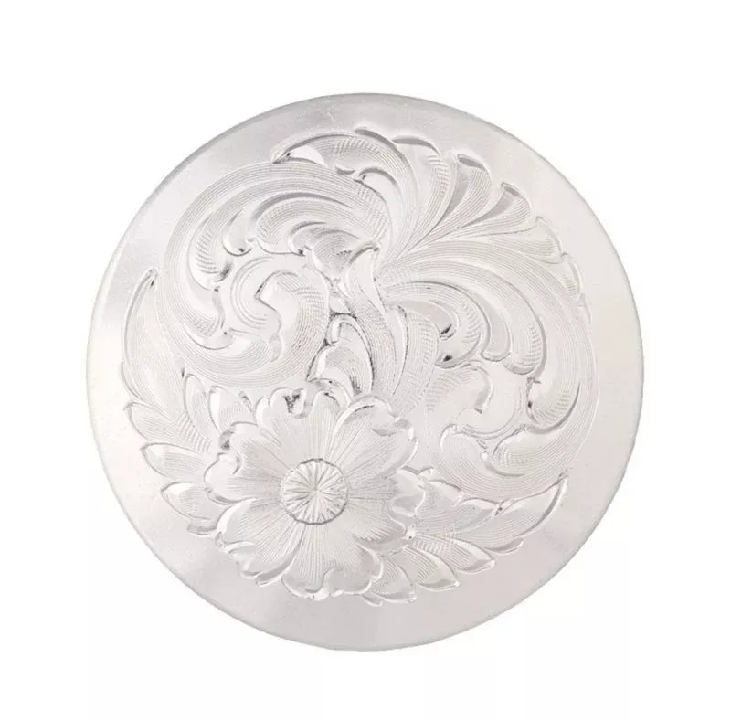 Clear Edge Silver Engraved Concho/Screw Back 1 Sil