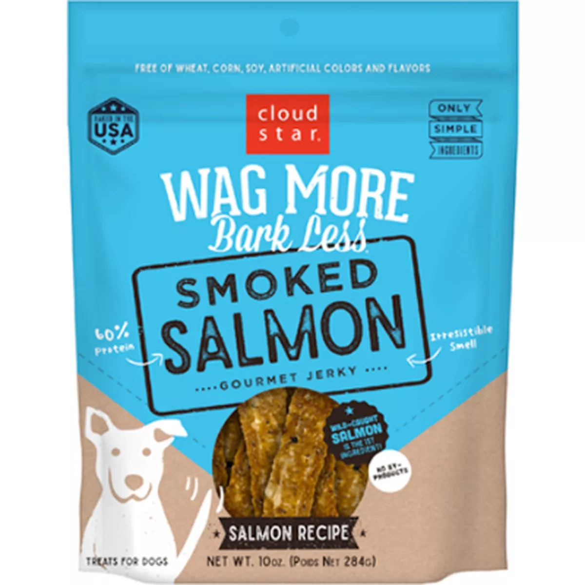 Cloud Star Smoked Salmon Jerky Grain Free Dog Treats