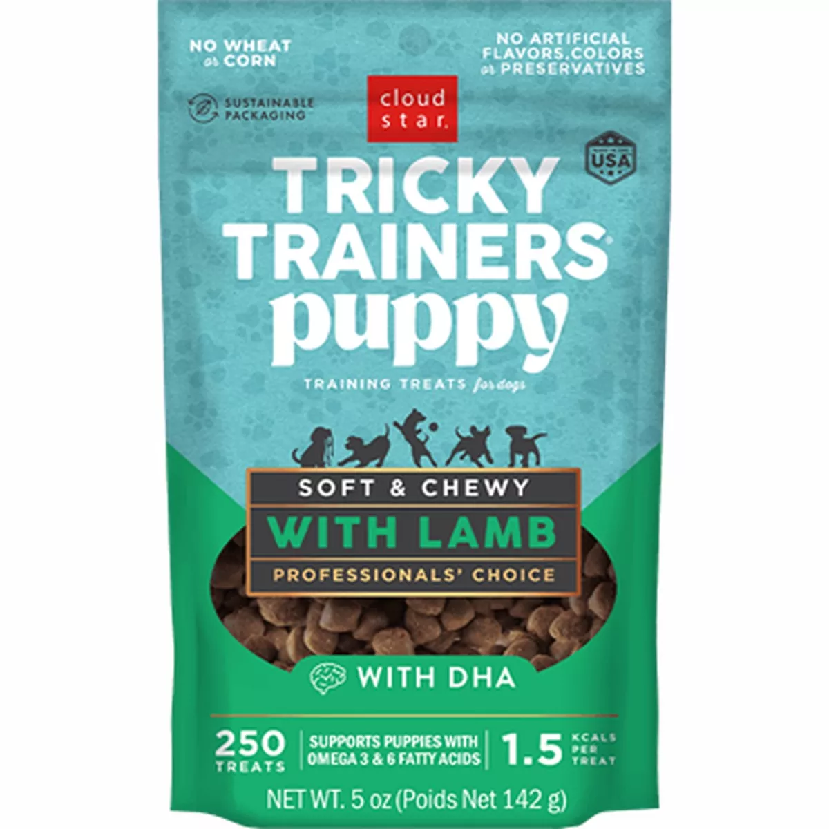 Cloud Star Tricky Trainers Soft and Chewy Lamb Mini Puppy Treats