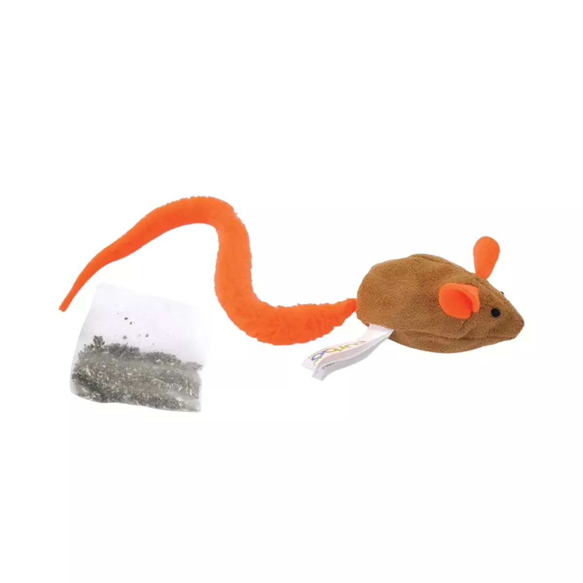 Coastal Turbo Tail Crinkle Mouse with Catnip Pouch Cat Toy