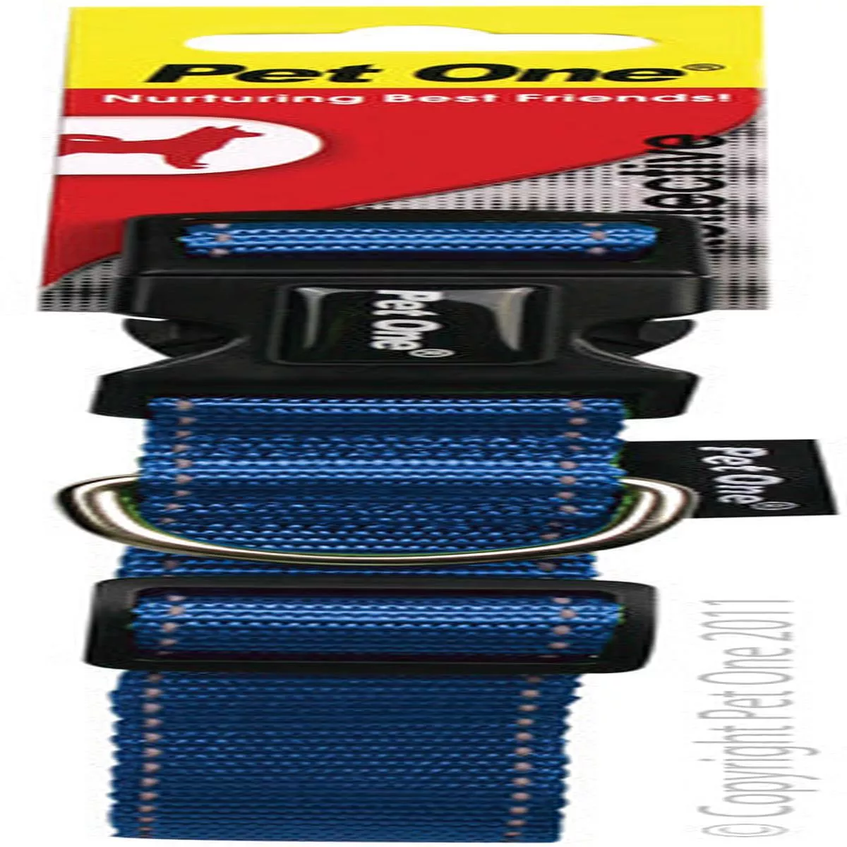 Collar – Reflective Nylon Adjustable 10mm (W)17-26cm (L) Blue