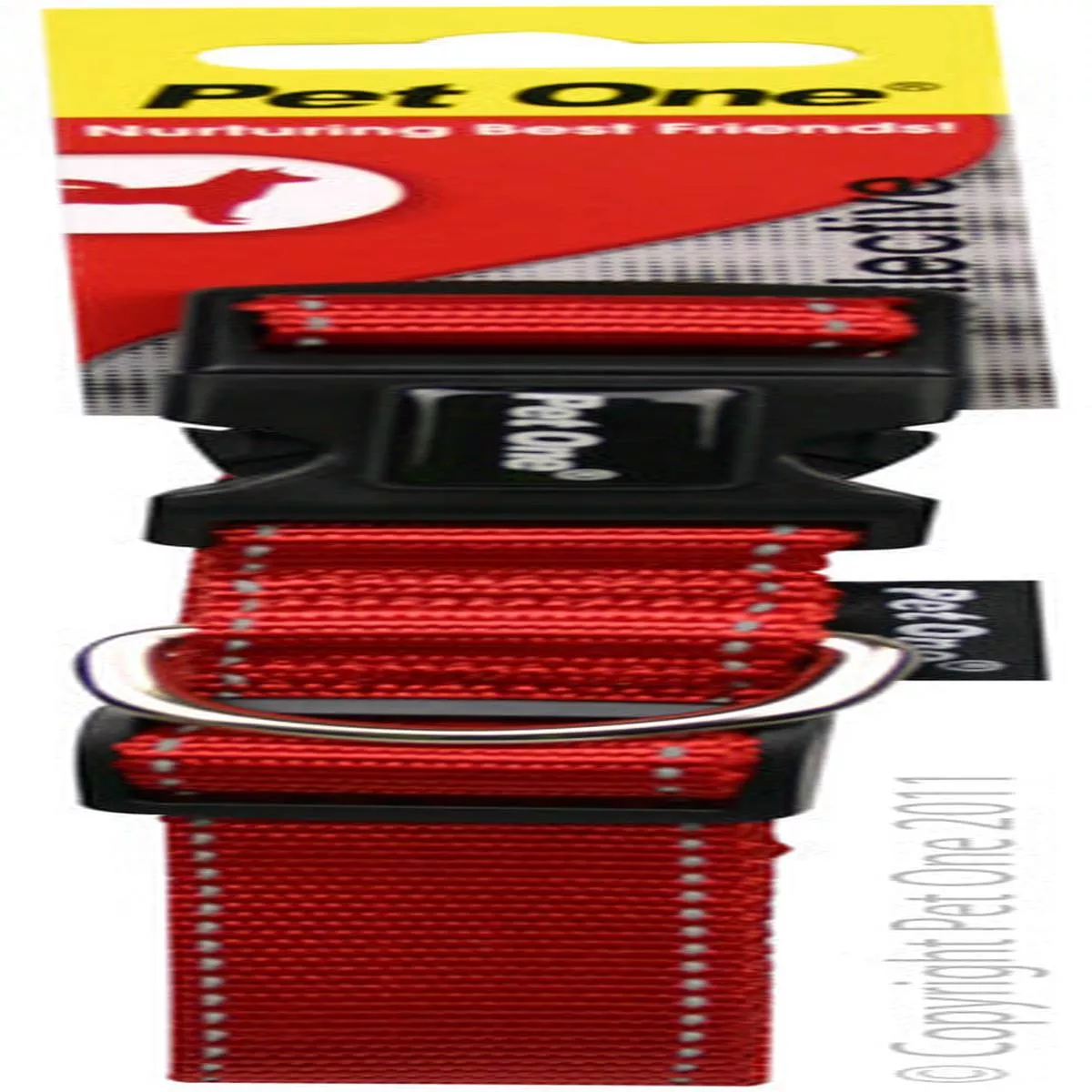 Collar – Reflective Nylon Adjustable 10mm (W) 17-26cm (L) Red
