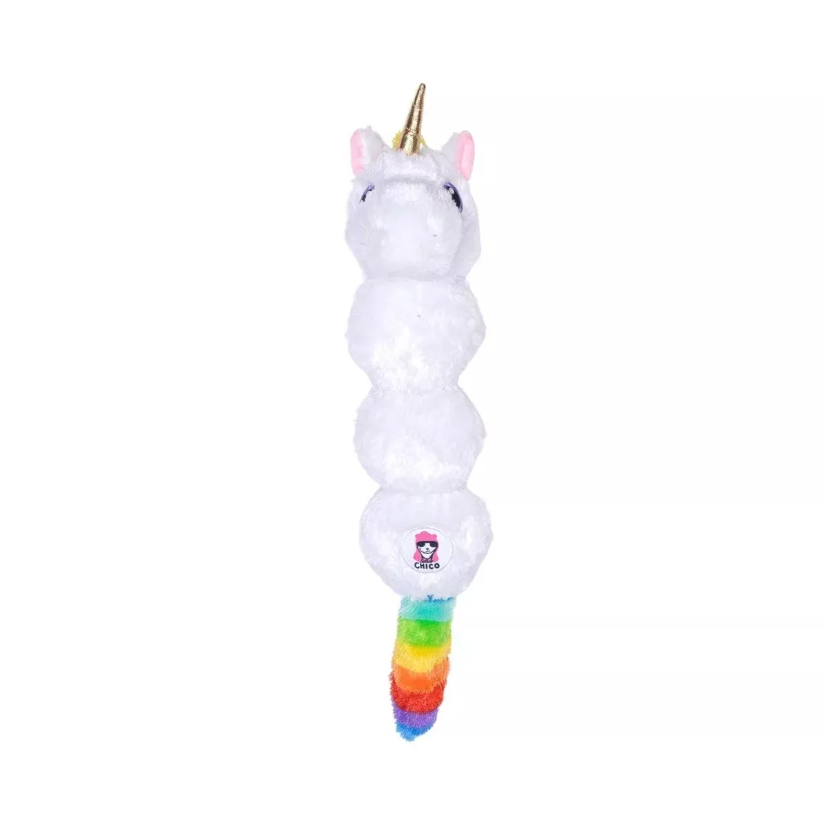 Colorful Unicorn Magical Creature Plush Dog Toy – with Squeaker & Crinkle Paper for Fun Play