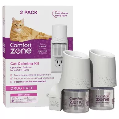 Comfort Zone Calming Diffuser for Cats & Kittens – 2 pk