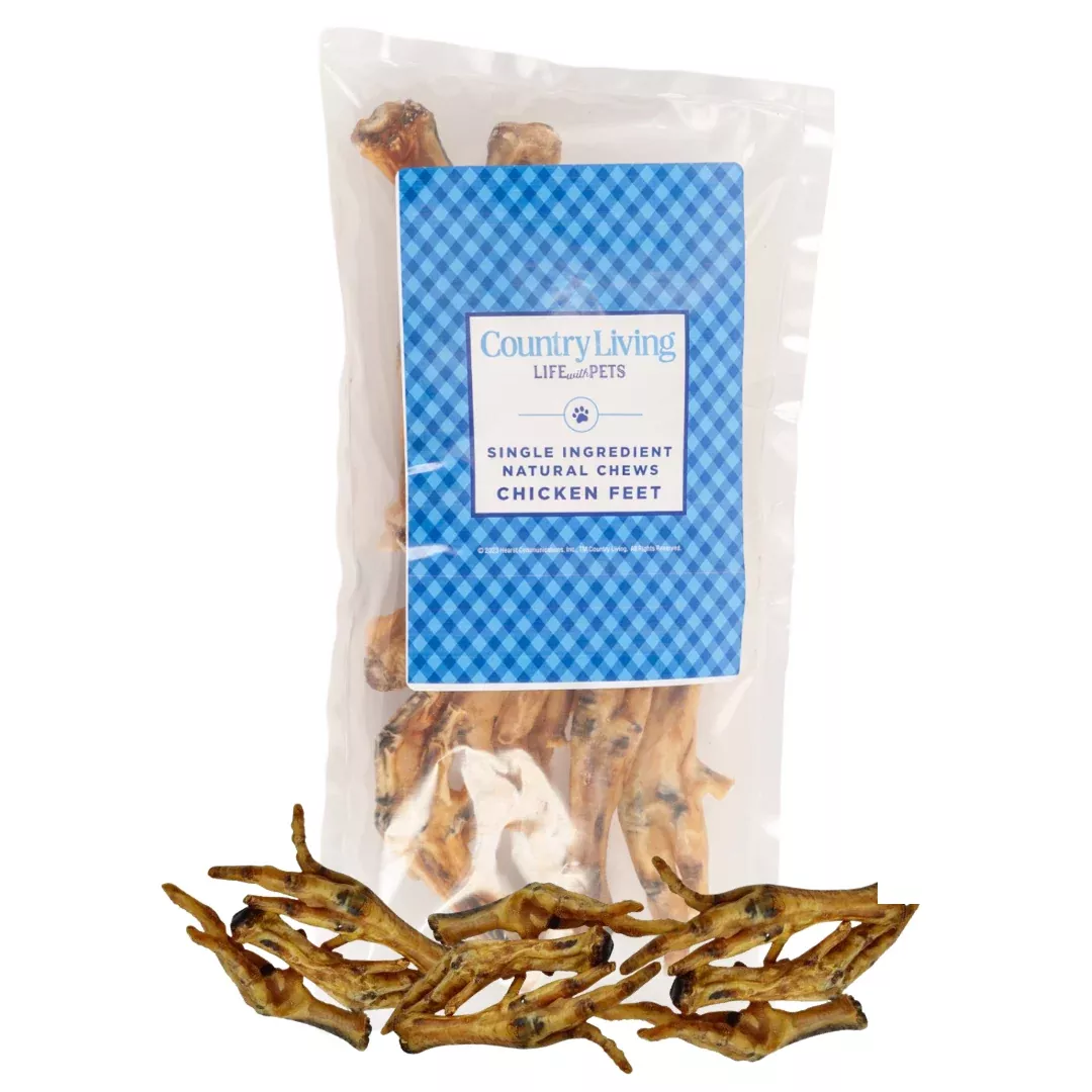 Country Living All-Natural Chicken Feet Dog Treats, CrunchySnacks for Joint Support – (20-Pack)