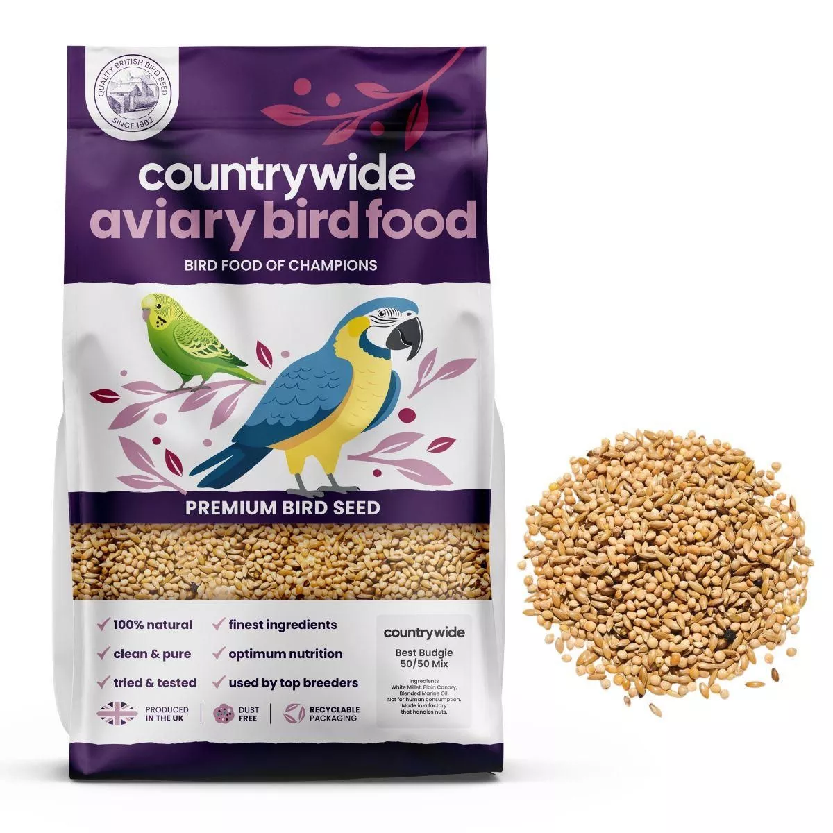Countrywide Best Budgie 50/50 Mix 20kg