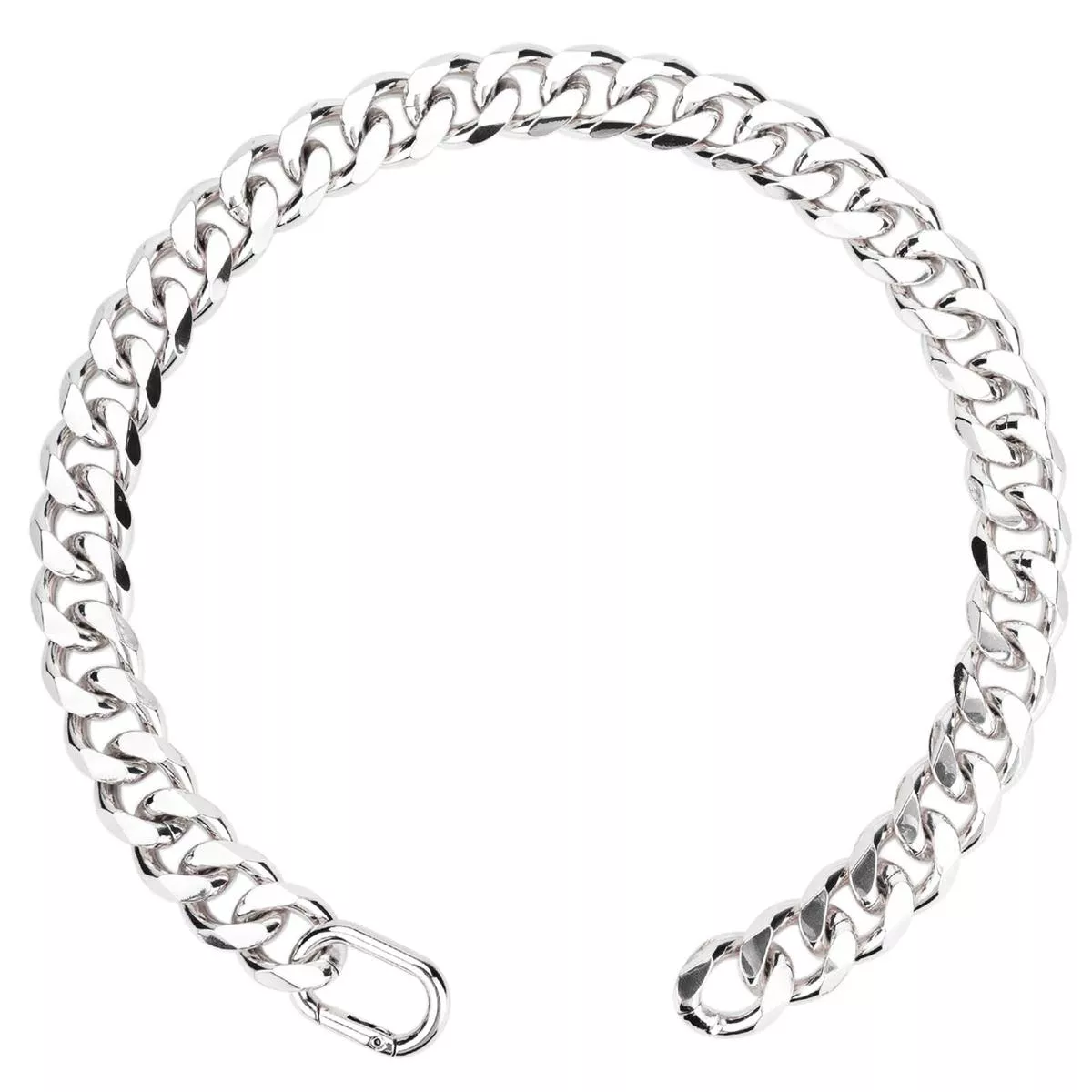 Cuban Link Chain Dog Collar – Stainless Steel Silver Chain for Bulldogs & Pitbulls (19mm)