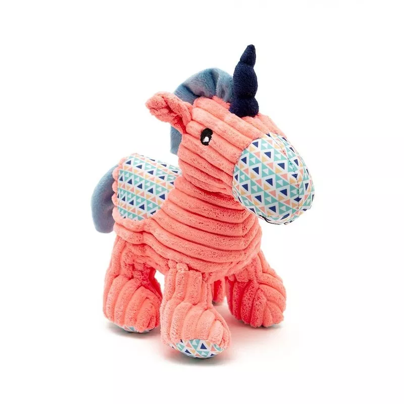 Cuddle Me Knot Pink Unicorn 18cm – Plush Rope Dog Toy
