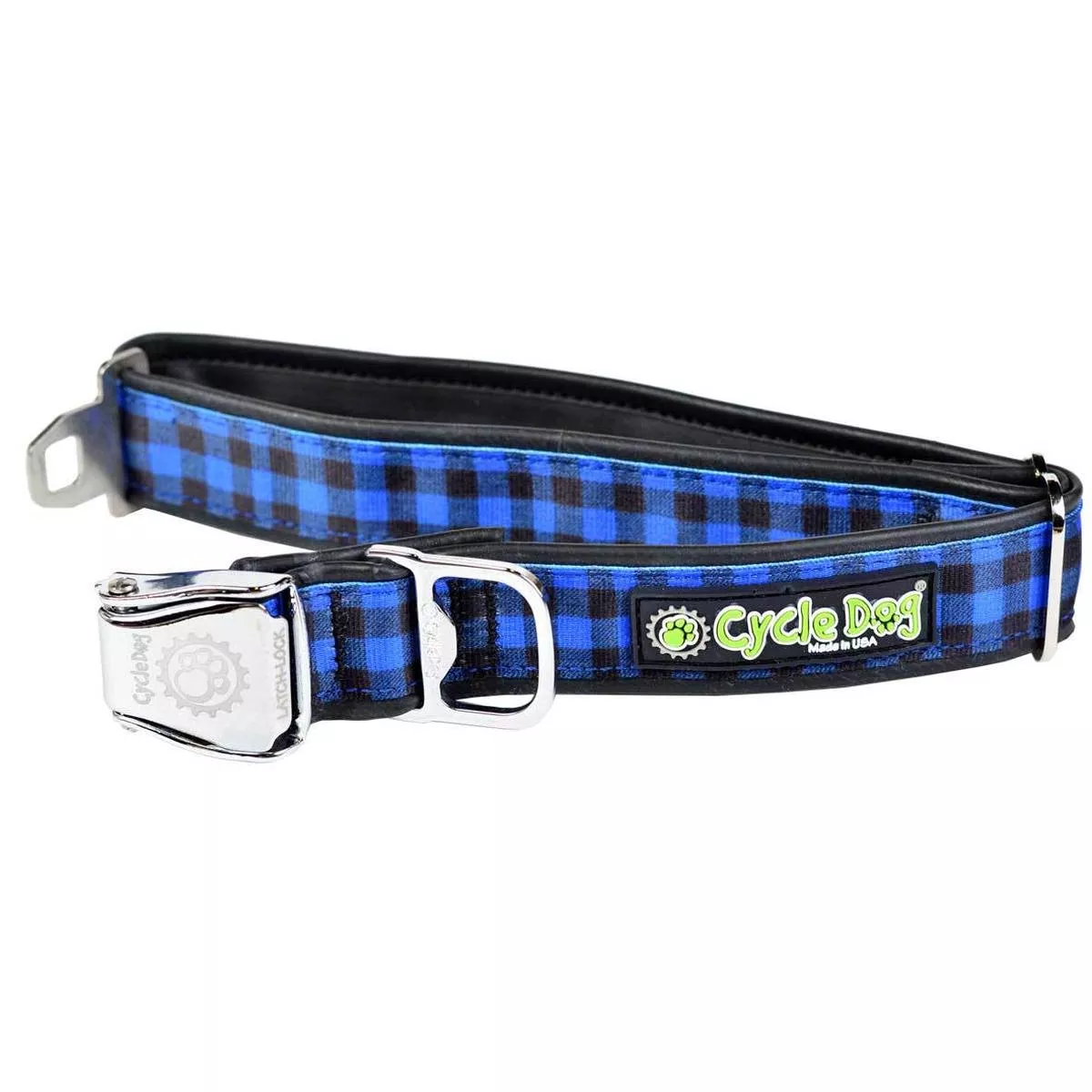 Cycle Dog – Blue Plaid Collar