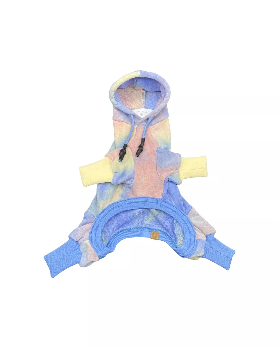 'Dale' Rainbow Tie-Dye Hooded Onesie