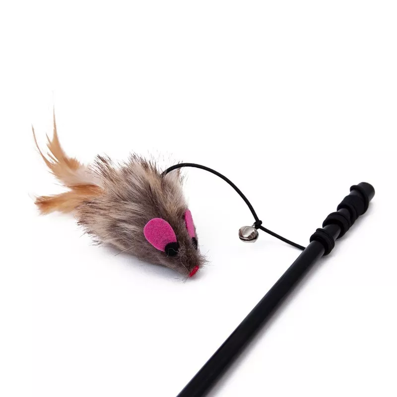 Dangler Mouse Bell Cat Toy 50cm – Interactive Wand