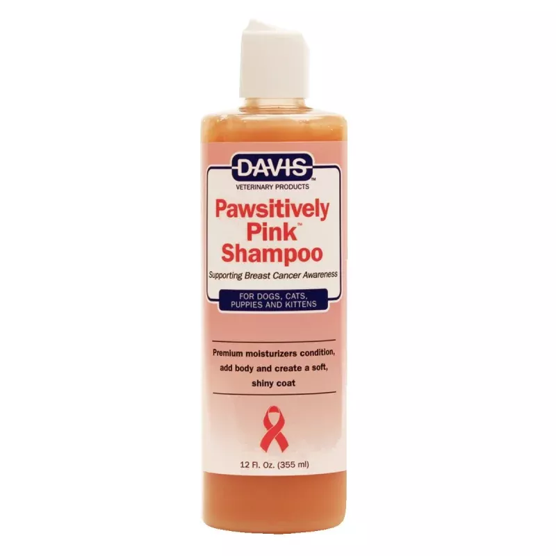 Davis Pawsitively Pink Shampoo for Dogs, Cats, Puppies & Kittens - Hydrating, Gentle, and Soap-Free, Supporting Breast Cancer Awareness