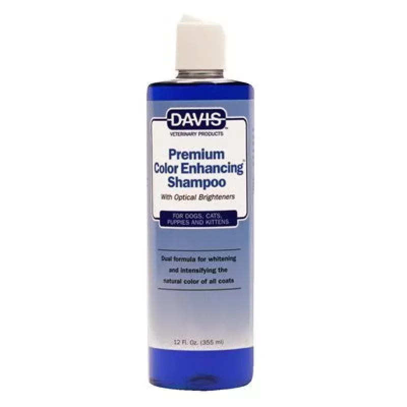 Davis Premium Color Enhancing Shampoo with Optical Brighteners - Whitening & Shine for Dogs, Cats, Puppies & Kittens - pH Balanced, Easy Rinse, Made in USA