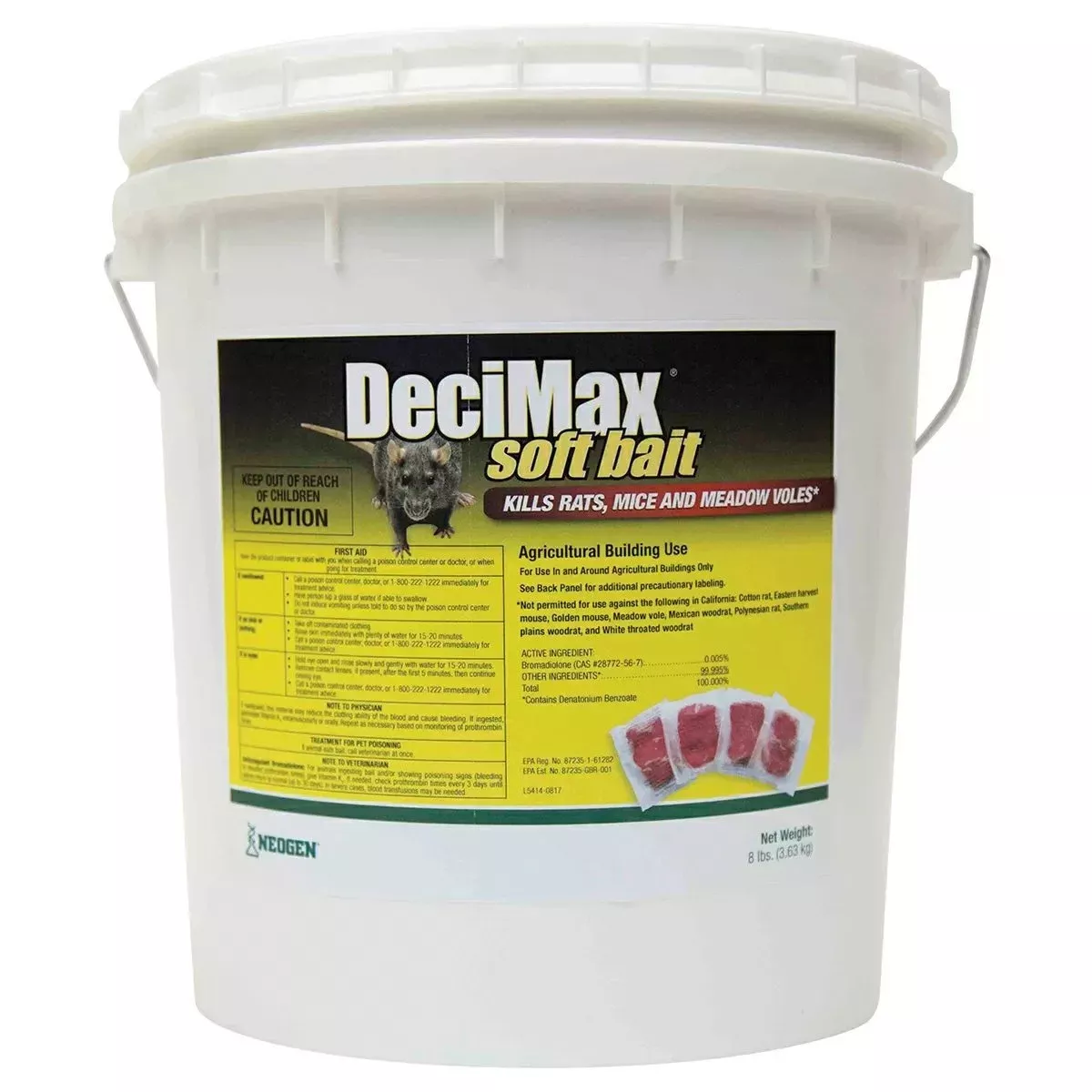 DeciMax Rodenticide Soft Bait – 8 lb Pail