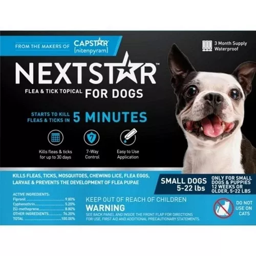 Delightibles, Flea & Tick Topical Treatment For Small Dogs 5-22 Lbs, 3 Count