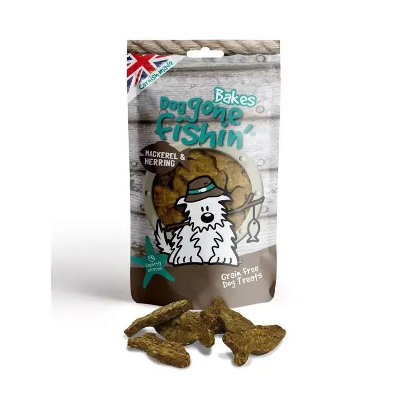 Dog Gone Fishin' Mackerel And Herring Bakes 75g
