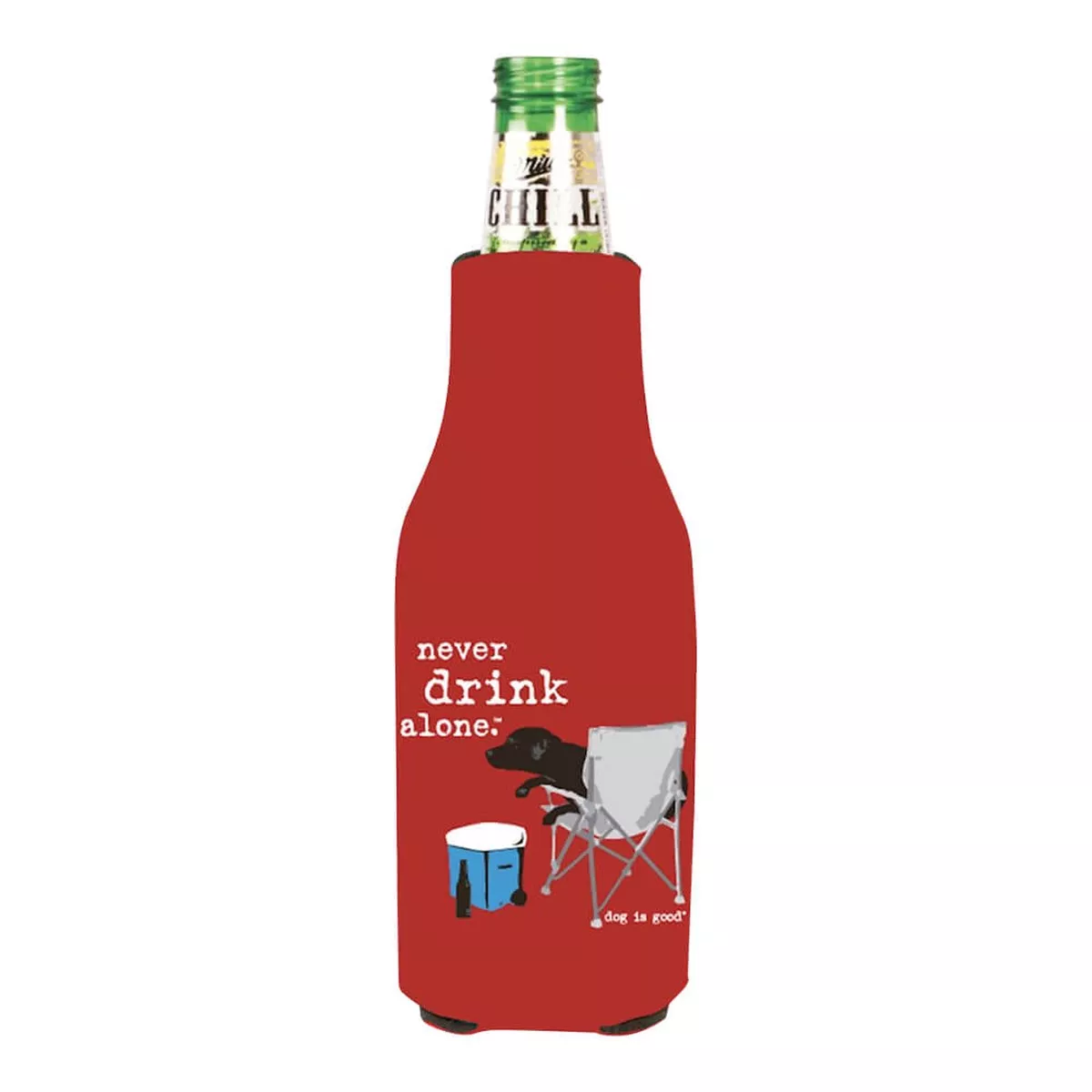 Dog is Good Zipper Bottle Koozie